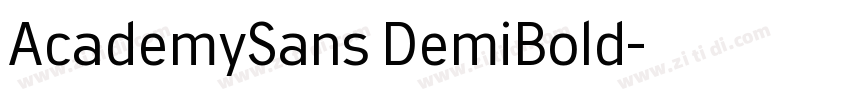 AcademySans DemiBold字体转换